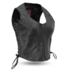 Other Raven Womens Leather Lace Up Vest
