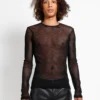 Mens Black Fishnet Long Sleeve