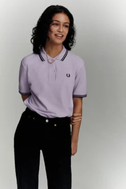 Fred Perry Polo Shirt Lilac Soul 9 Fred Perry Polo Shirt Lilac Soul -Halloween Cosplay G3600 P93 5