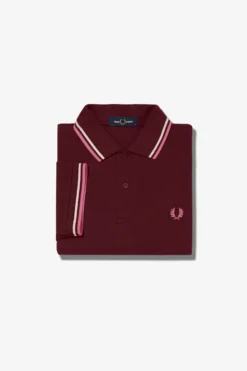 Fred Perry Polo Shirt Oxblood / Silky Peach / Bright Pink -Halloween Cosplay G3600 R59 2