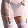 Heartbeats Fishnet Skirt Pastel Pink