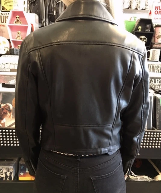 The Fatale Vegan Black Leather Jacket 5 The Fatale Vegan Black Leather Jacket - Image 5