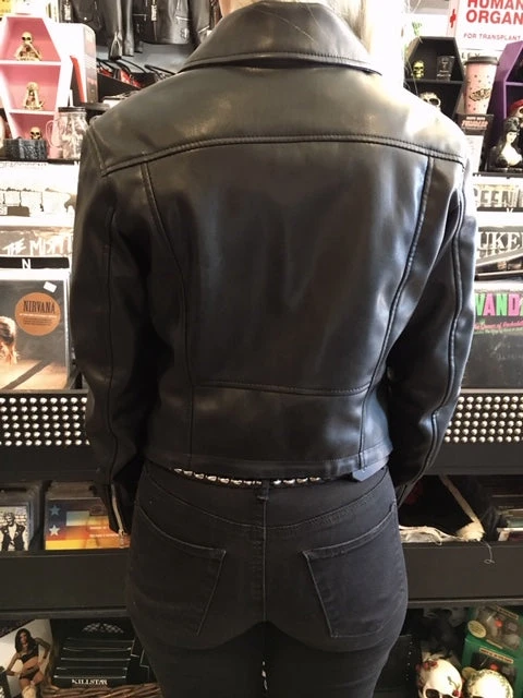 The Fatale Vegan Black Leather Jacket 4 The Fatale Vegan Black Leather Jacket - Image 4