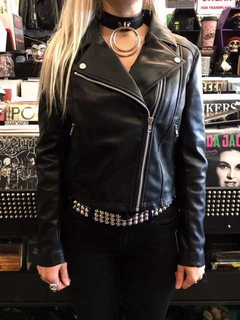 The Fatale Vegan Black Leather Jacket 1 The Fatale Vegan Black Leather Jacket