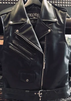 Mens Black Vegan Leather Vest -Halloween Cosplay IMG 0556