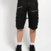 Black Cargo Bondage Shorts