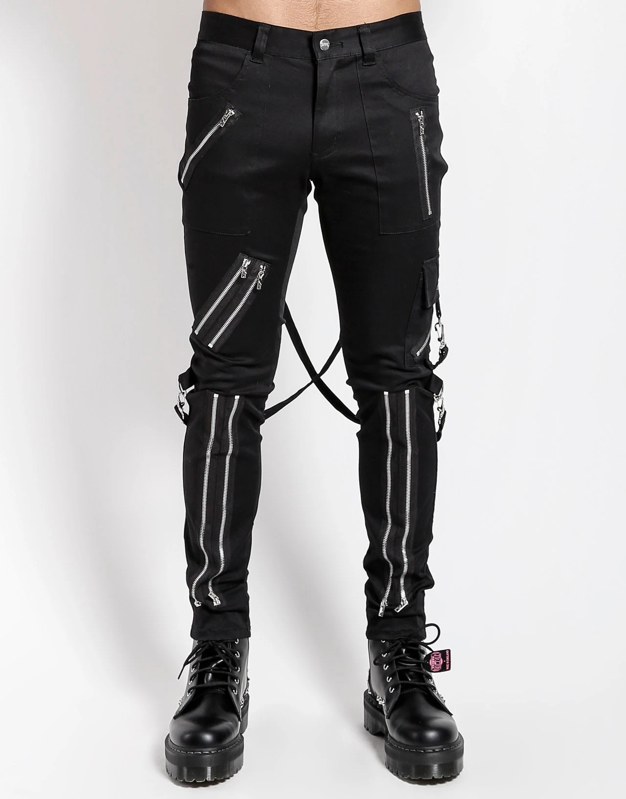 Classic Slim Black Bondage Pants 1 Classic Slim Black Bondage Pants