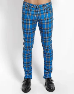 Rocker Jean Blue Plaid