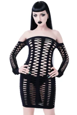 Lizzy Fishnet Dress -Halloween Cosplay LIZZY FISHNETDRESS C 1