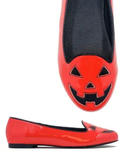 Jack O Lantern Red & Black Flats