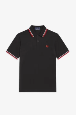 Fred Perry Polo Black / White / Red -Halloween Cosplay M12 186 2