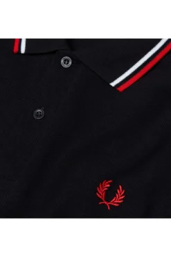 Fred Perry Polo Black / White / Red -Halloween Cosplay M12 186 6