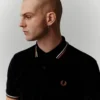 Fred Perry Polo Black / Ecru / Nut Flake