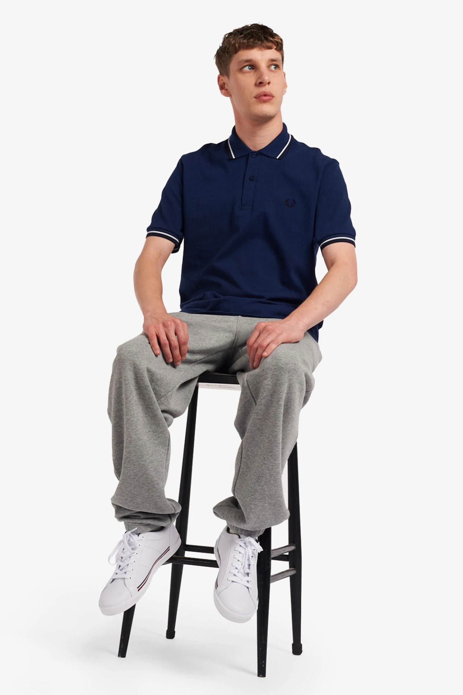 Fred Perry Polo French Navy / Snow White / Navy 2 Fred Perry Polo French Navy / Snow White / Navy - Image 2