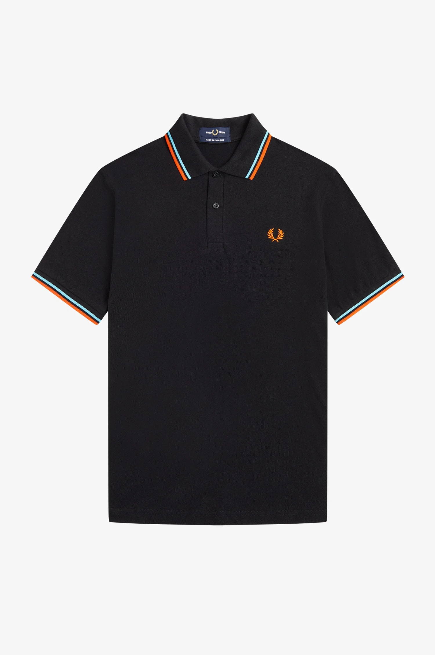 Fred Perry Polo Black / Sky / Orange 3 Fred Perry Polo Black / Sky / Orange - Image 3