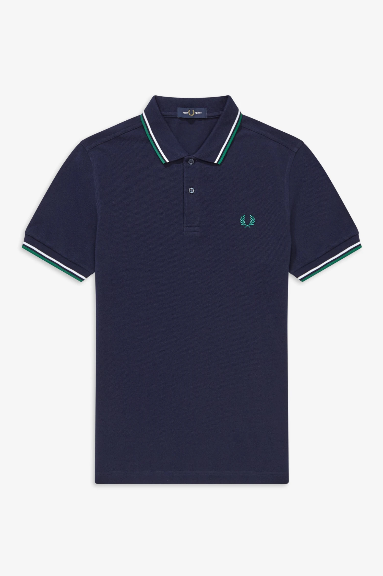 Fred Perry Polo Carbon Blue / White / Rafg 2 Fred Perry Polo Carbon Blue / White / Rafg - Image 2