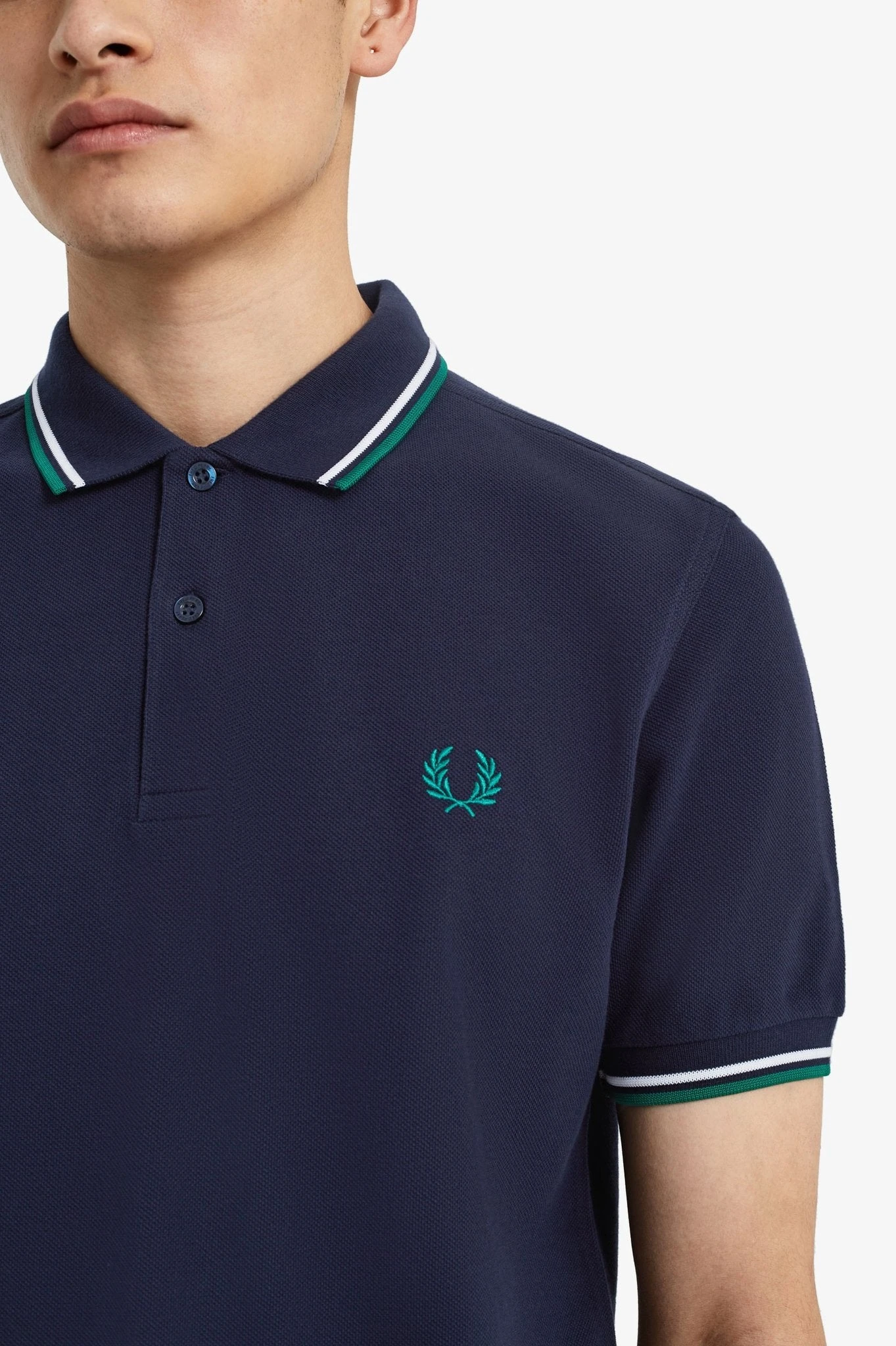 Fred Perry Polo Carbon Blue / White / Rafg 1 Fred Perry Polo Carbon Blue / White / Rafg
