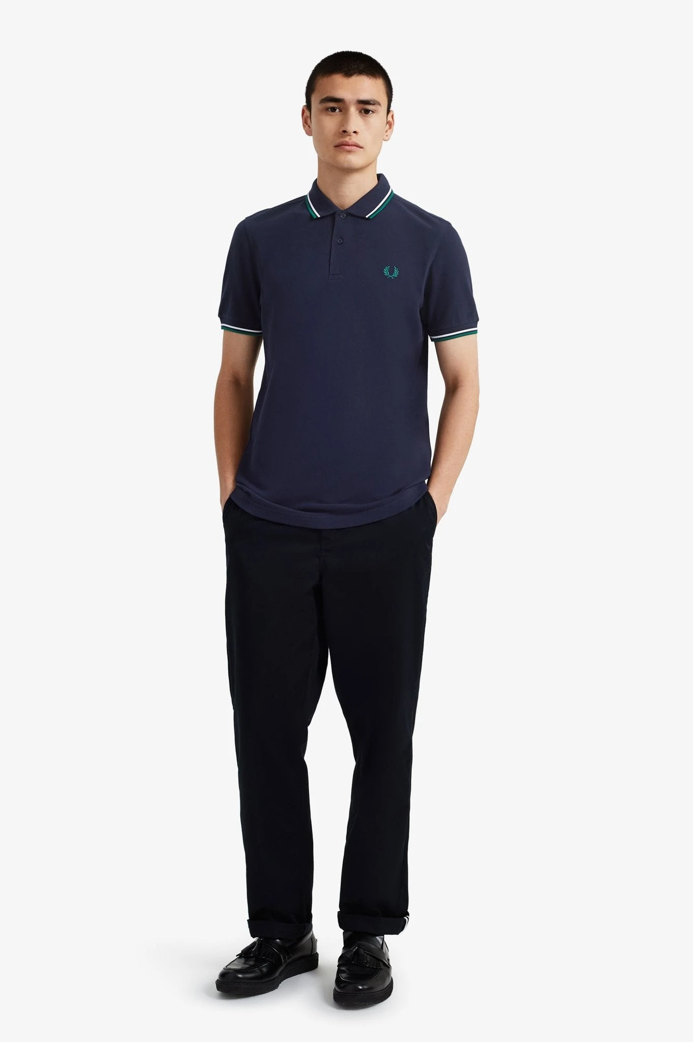 Fred Perry Polo Carbon Blue / White / Rafg 3 Fred Perry Polo Carbon Blue / White / Rafg - Image 3