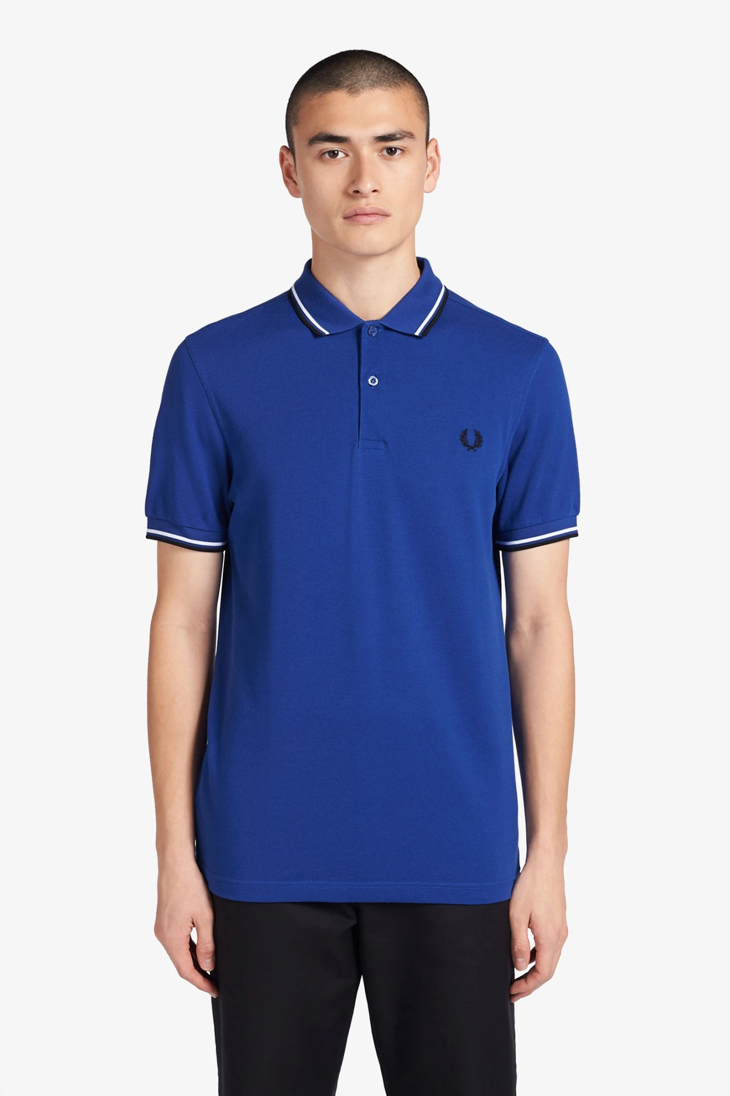 Fred Perry Polo Cobalt / Snow White / Black 5 Fred Perry Polo Cobalt / Snow White / Black - Image 5