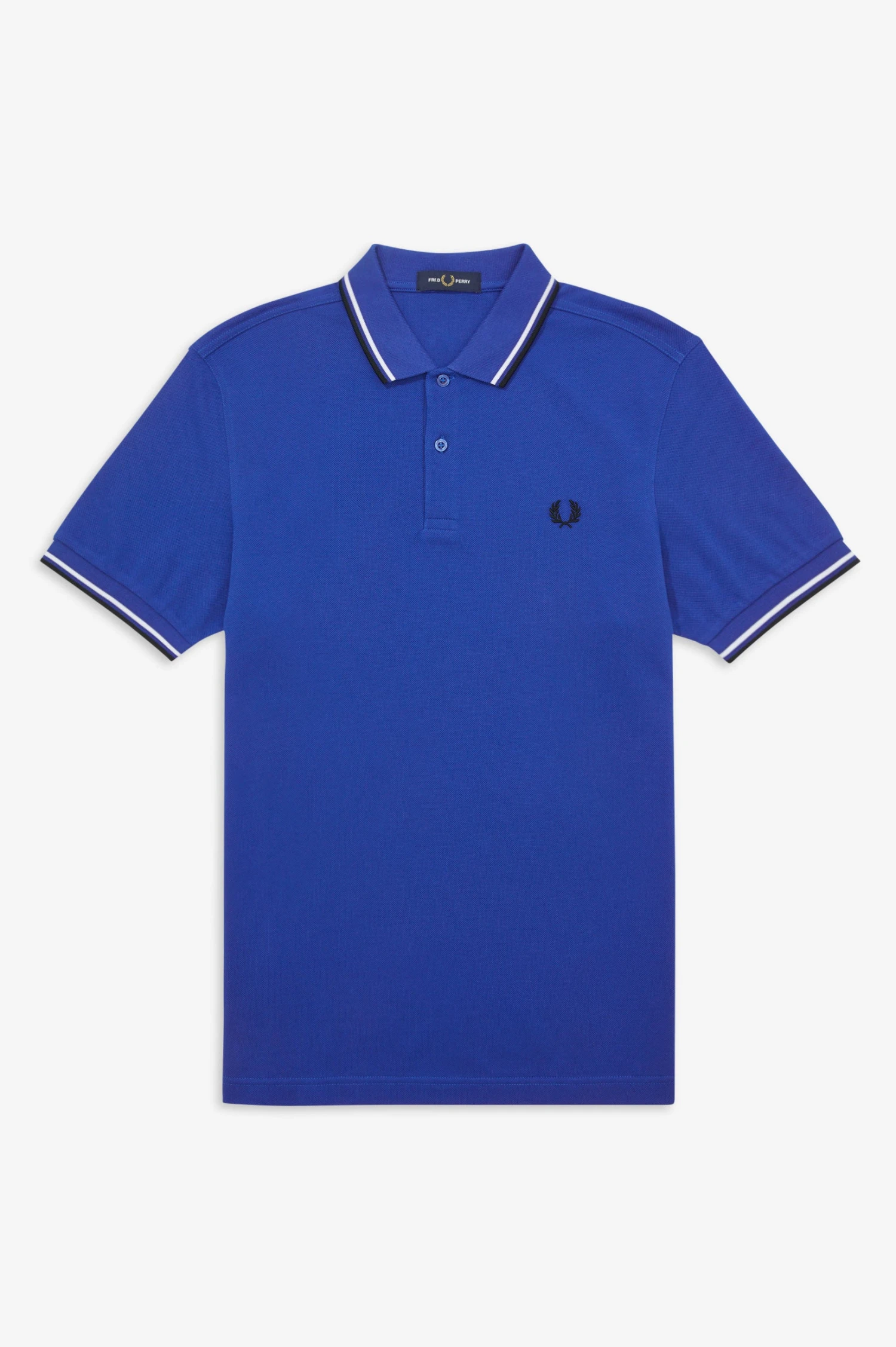 Fred Perry Polo Cobalt / Snow White / Black 2 Fred Perry Polo Cobalt / Snow White / Black - Image 2