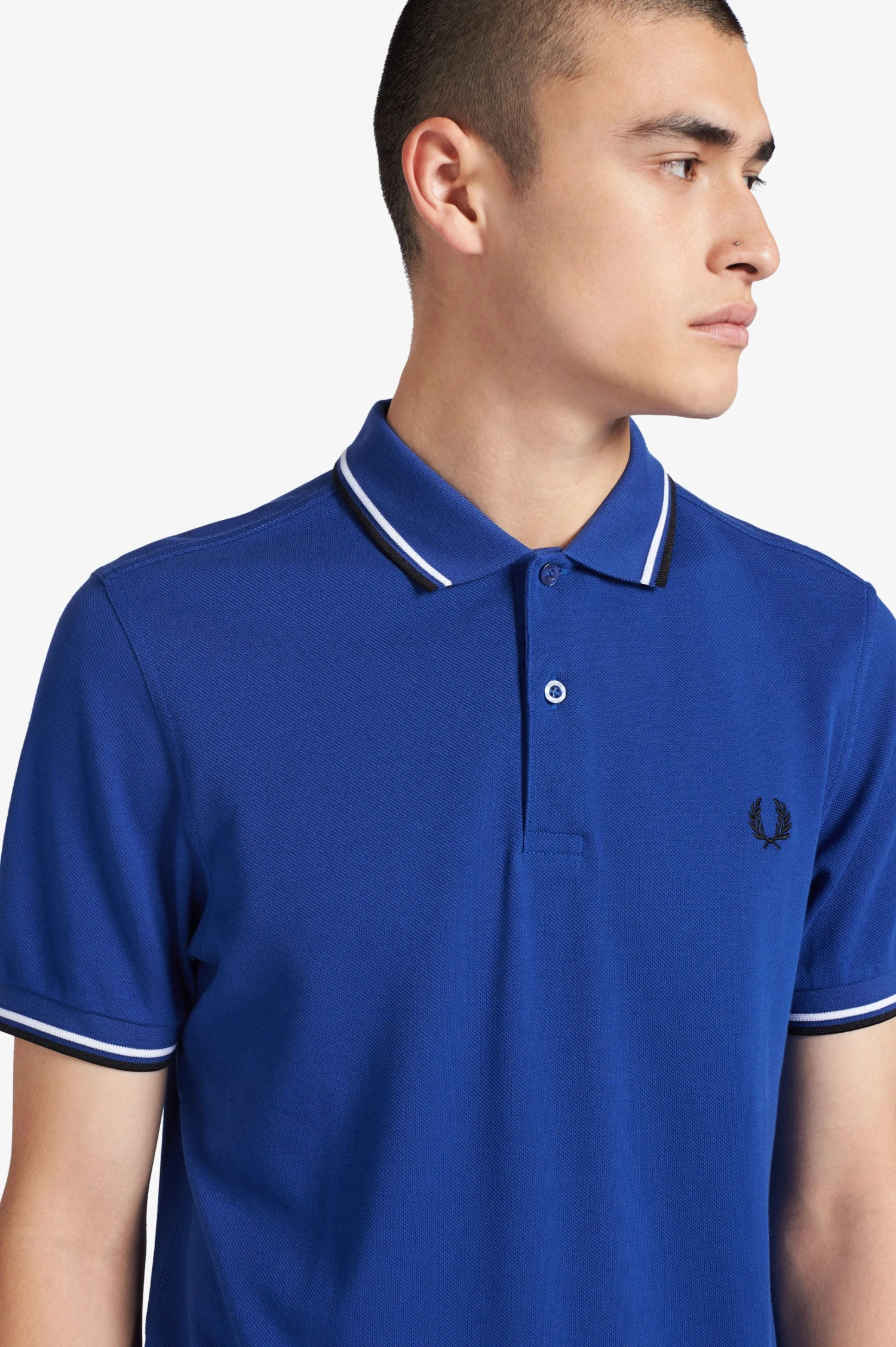 Fred Perry Polo Cobalt / Snow White / Black 1 Fred Perry Polo Cobalt / Snow White / Black