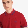 Fred Perry Twin Tipped Polo Deep Red / Cobalt