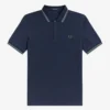 Fred Perry Polo Dark Carbon / Ash Blue / Pistachio
