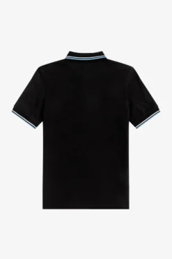 Fred Perry Twin Tipped Polo Black / White / Sky Blue -Halloween Cosplay M3600 P65 4
