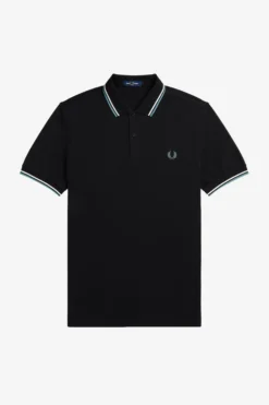 Fred Perry Polo Black / Snow White / Silver Blue -Halloween Cosplay M3600 Q68 3