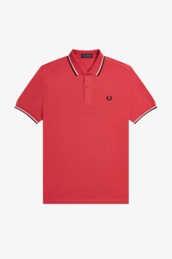 Fred Perry Polo Washed Red / Snow White / Black -Halloween Cosplay M3600 R68 7
