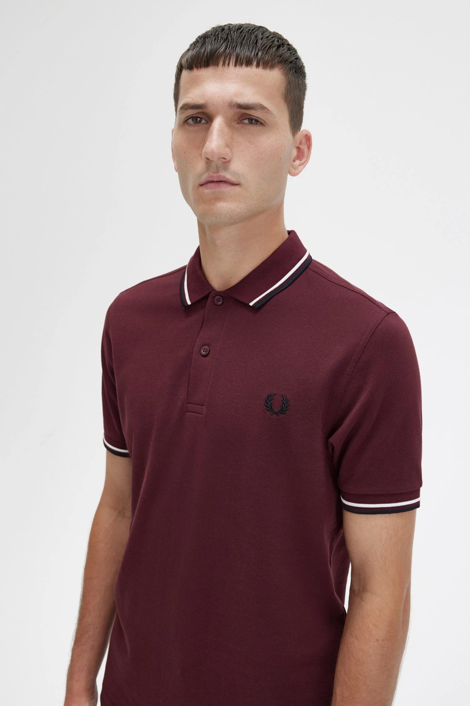 Fred Perry Polo Oxblood / Ecru / Black 2 Fred Perry Polo Oxblood / Ecru / Black - Image 2