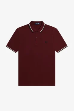 Fred Perry Polo Oxblood / Ecru / Black