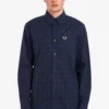 Fred Perry Winter Tartan Long Sleeve Carbon Blue