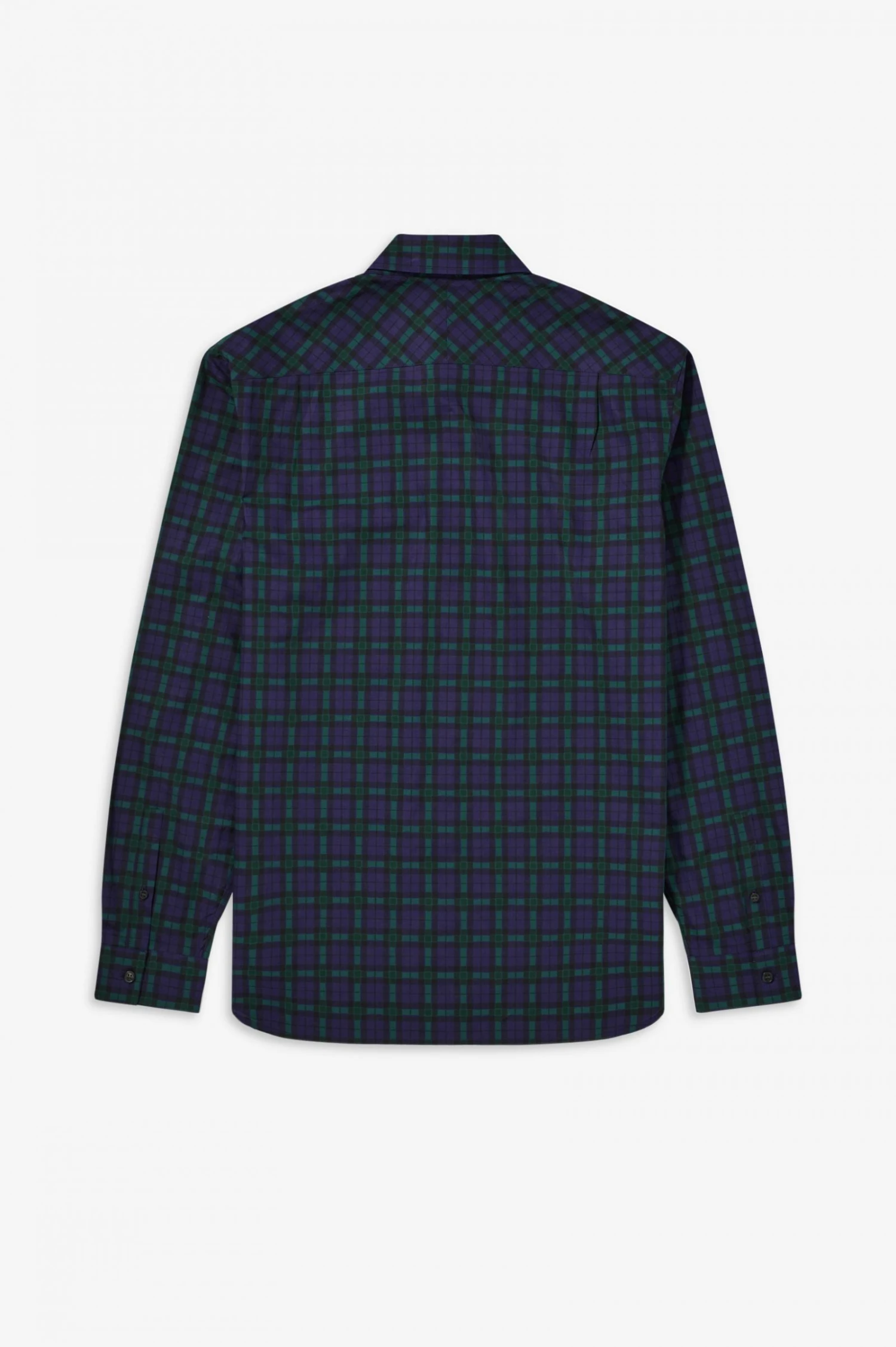 Fred Perry Winter Tartan Long Sleeve Carbon Blue 4 Fred Perry Winter Tartan Long Sleeve Carbon Blue - Image 4
