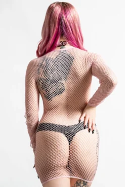 Nicole Fishnet Bodycon Dress Pastel Pink 3 Nicole Fishnet Bodycon Dress Pastel Pink -Halloween Cosplay NICOLE FISHNET DRESS PASTEL PINK D x1600 102f2e24 15c1 45c2 be86 57e49e3a4d9f