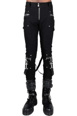 Office Riot Black Bondage Pants