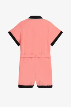 Fred Perry Amy Winehouse Button-Through Playsuit Coral & Black (LIMITED) -Halloween Cosplay SD4105 Q23 3