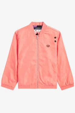 Fred Perry Coral Heart Satin Bomber Jacket - Amy Winehouse LIMITED -Halloween Cosplay SJ4110 Q23 2
