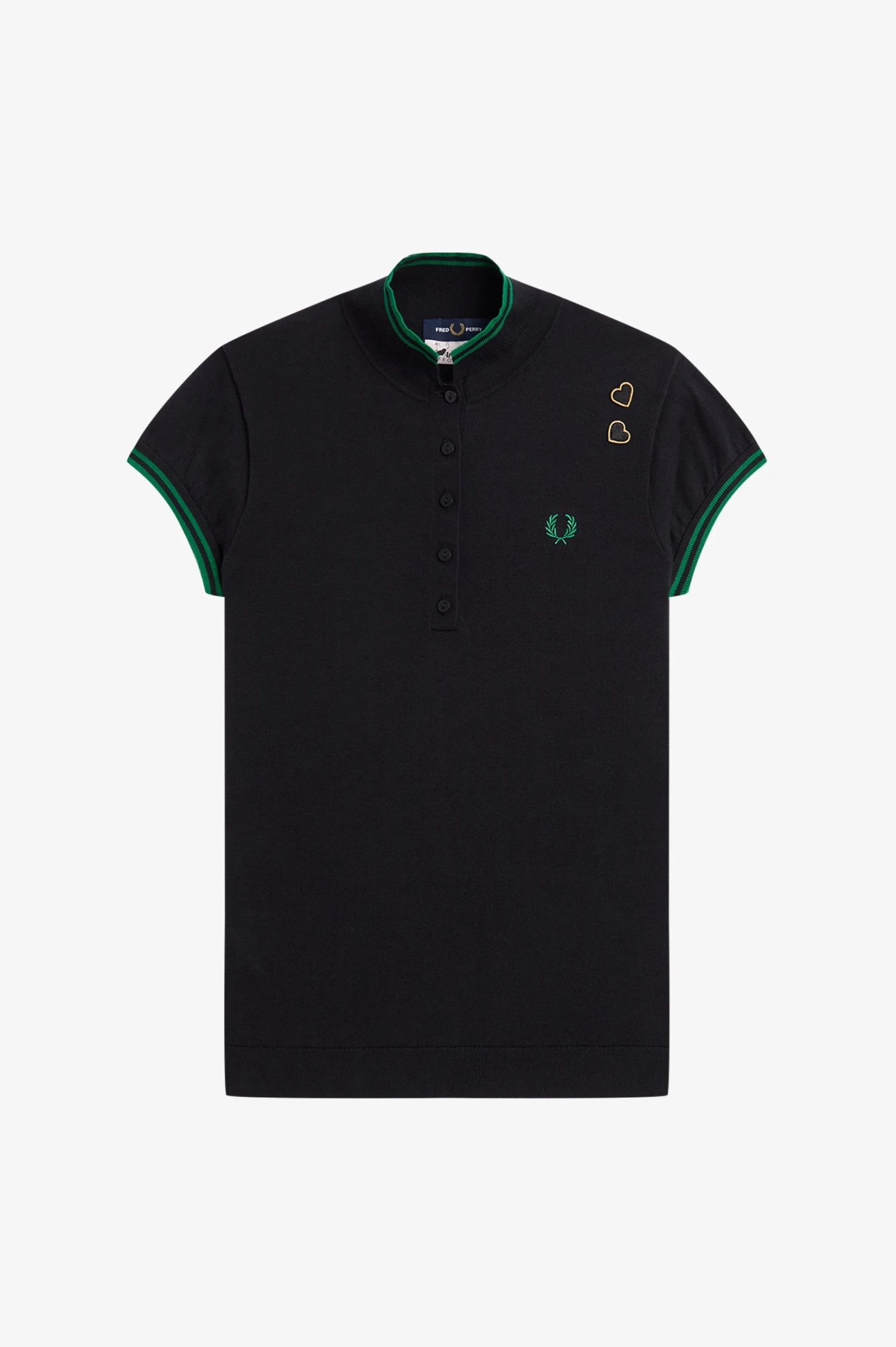 Fred Perry Amy Winehouse Knitted Shirt Black / Green 3 Fred Perry Amy Winehouse Knitted Shirt Black / Green - Image 3