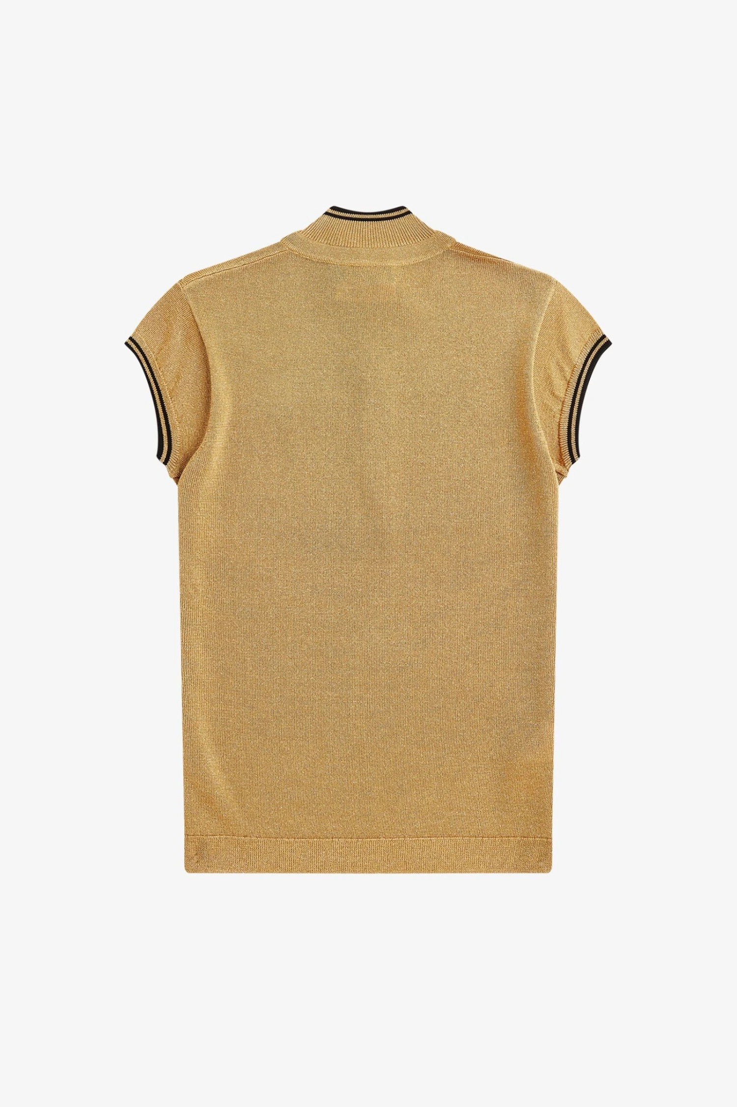 Fred Perry Amy Winehouse Metallic Knitted Shirt 1964 Gold 2 Fred Perry Amy Winehouse Metallic Knitted Shirt 1964 Gold - Image 2