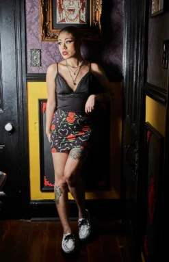 Barbed Wire Love Mini Skirt -Halloween Cosplay WEB 2A Barbed Wire Mini Skirt Pizzazz Top22 1022 copy