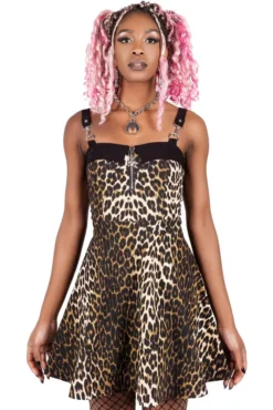 Wild Side Leopard Skater Dress 11 Wild Side Leopard Skater Dress -Halloween Cosplay WILD SIDE SKATER DRESS LEO C