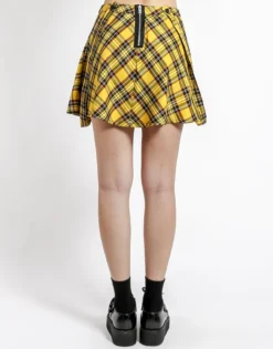 Yellow Plaid Suspender Skirt 10 Yellow Plaid Suspender Skirt -Halloween Cosplay YP1182 YELLPLD B