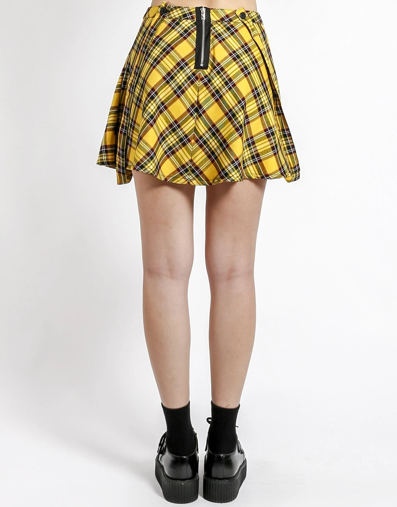 Yellow Plaid Suspender Skirt 5 Yellow Plaid Suspender Skirt - Image 5