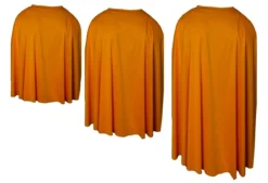 Unisex Adults Orange Super Hero Cape Fancy Dress Costume Accessory [3 Lengths]