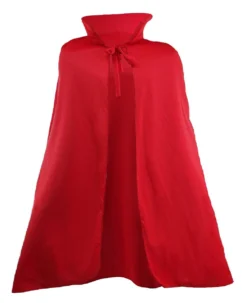 60" Black Red Stand Up Collar Vampire Dracula Vlad Halloween Long Polyester Cape Fancy Dress [One Size] -Halloween Cosplay api1uwd20 67853.1621502618