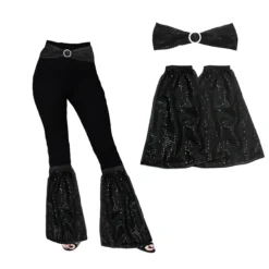 1960 70s Sequin Flares Covers & Belt Disco Soul Funk Dance Fancy Dress Set -Halloween Cosplay api2qdkzg 37660.1642776861