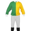 Adults Jockey Costume Fancy Dress Grand National Aintree Emerald Green Yellow