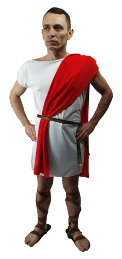 Adult Mens Roman Greek Pleb Plebeian Toga Tabard & Sash Historical Fancy Dress Costume -Halloween Cosplay apidk9sd8 87271.1620416470