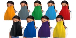 Coloured Arabic Niqaab Veil Ruband Muslim Islam Half Face Mask